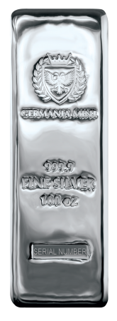 Lingot 100 Onces  Argent - Germania Mint