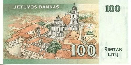 Lituanie 100 Litu, petit n° AA0000087 S. Daukantas - Vinius