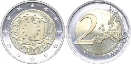 Lituanie 2 Euro 30 ans du Drapeau Européen - 2015