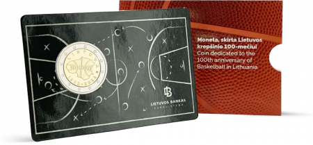 Lituanie 2 Euros Commémo. BU Coincard Lituanie 2022 - 100 ans du Basket-Ball en Lituanie