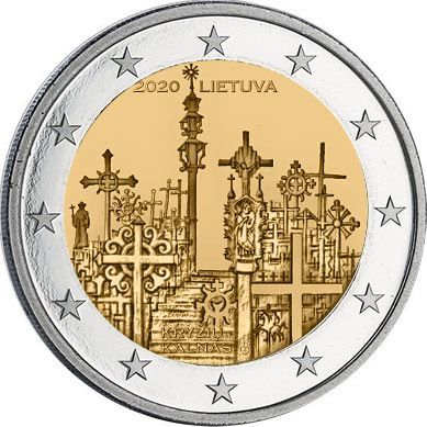Lituanie 2 Euros Commémo. BU Lituanie 2020 (coincard) - Colline des Croix