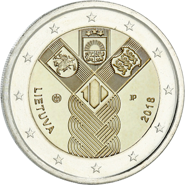 Lituanie 2 Euros Commémo. Lituanie 2018 - 100 ans états Baltes