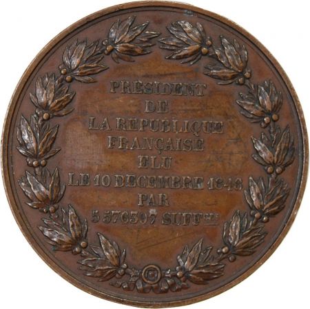 LOUIS-NAPOLEON BONAPARTE - MÉDAILLE CUIVRE - ELECTION DE 1848