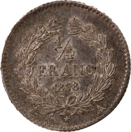 LOUIS PHILIPPE - 1/4 FRANC ARGENT 1838 A PARIS