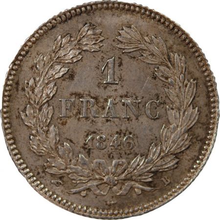 LOUIS PHILIPPE - 1 FRANC ARGENT 1846 B ROUEN