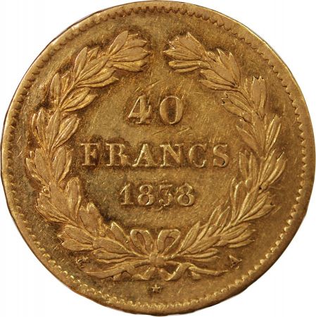 LOUIS PHILIPPE - 40 FRANCS OR 1838 A PARIS