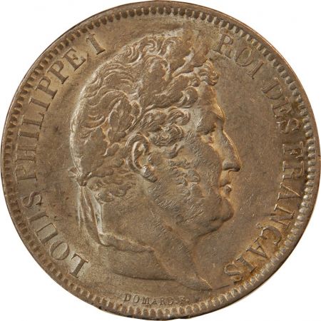 LOUIS PHILIPPE - 5 FRANCS ARGENT 1831 B ROUEN Type Domard  Tr Relief\ \ 