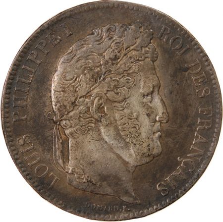 LOUIS PHILIPPE - 5 FRANCS ARGENT 1832 BB STRASBOURG Type Domard  Tr relief\ \ 
