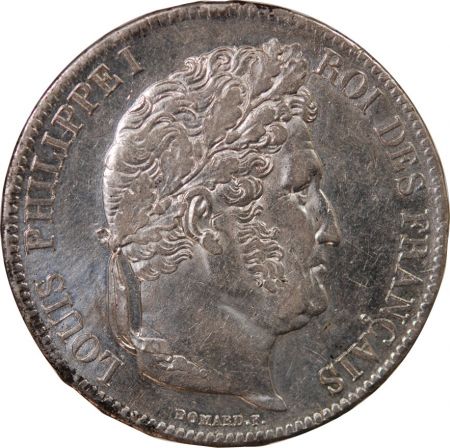 LOUIS PHILIPPE - 5 FRANCS ARGENT 1832 T NANTES Type Domard  Tr relief\ \ 
