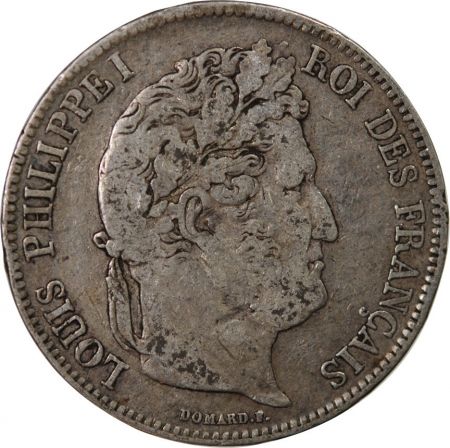 LOUIS PHILIPPE - 5 FRANCS ARGENT 1834 Q PERPIGNAN