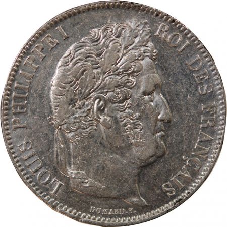 LOUIS PHILIPPE - 5 FRANCS ARGENT 1839 W LILLE Type Domard  Tr relief\ \ 