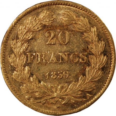 LOUIS PHILIPPE Ier - 20 FRANCS OR 1839 A PARIS