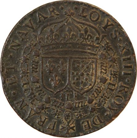 LOUIS XIII  JETON cuivre 1636