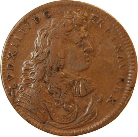 LOUIS XIV  JETON cuivre 1673