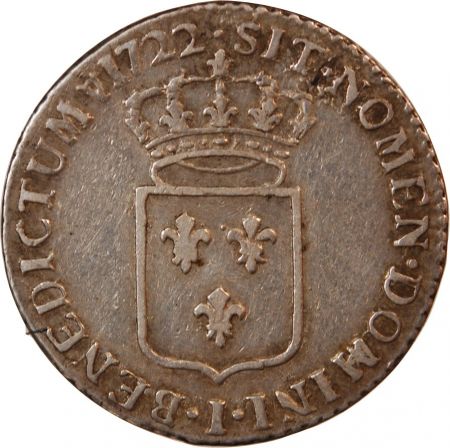 LOUIS XV - 1/3 ECU DE FRANCE 1722 I LIMOGES