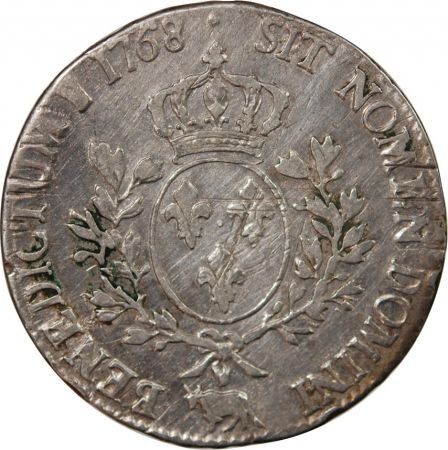 LOUIS XV - ECU AUX BRANCHES D\'OLIVIER 1768 PAU