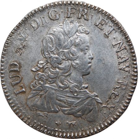 LOUIS XV - ECU DE FRANCE 1721 A PARIS