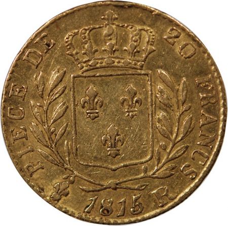LOUIS XVIII - 20 FRANCS OR 1815 R LONDRES