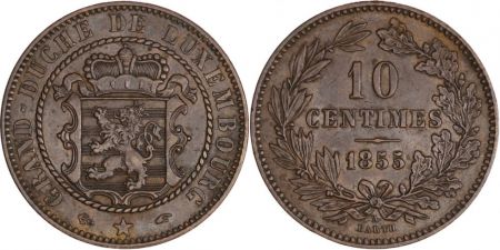 Luxembourg 10 Centimes Guillaume III (1849-1890) - 1855 A