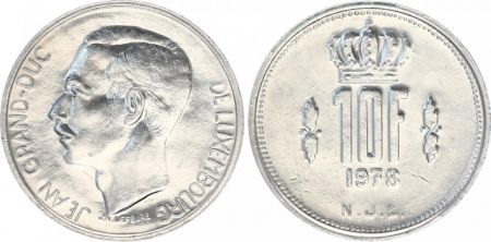 Luxembourg 10 Francs Grand Duc Jean - 1978