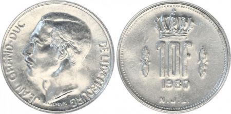Luxembourg 10 Francs Grand Duc Jean - 1980