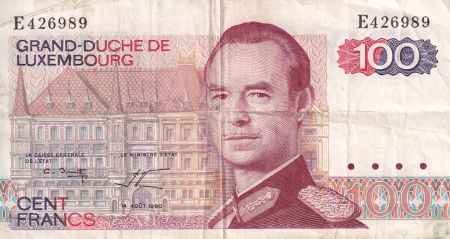 Luxembourg 100 Francs - Grand Duc Jean - 1980 - P.57
