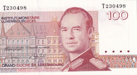 Luxembourg 100 Francs - Grand Duc Jean - Fauté - ND (1986) - Série T - P.58b