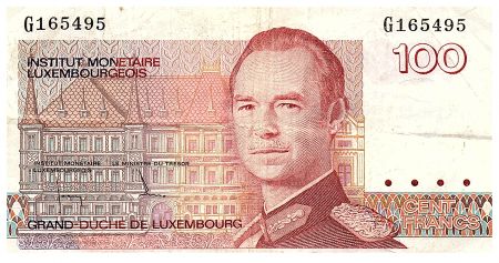 Luxembourg 100 Francs Grand Duc Jean - Luxembourg - 1986 - Série G165495 -P.58.a