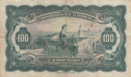 Luxembourg 100 Francs Grande Duchesse Charlotte - 1934 - Série A - TB