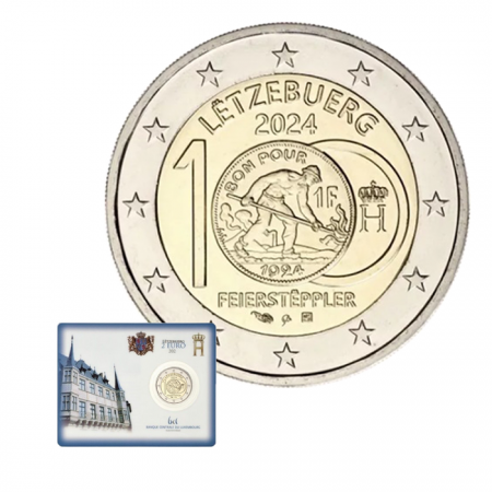 Luxembourg 2 Euros Commémo BU 2024 - 100 ans de l\'introduction du Franc Feierstëppler