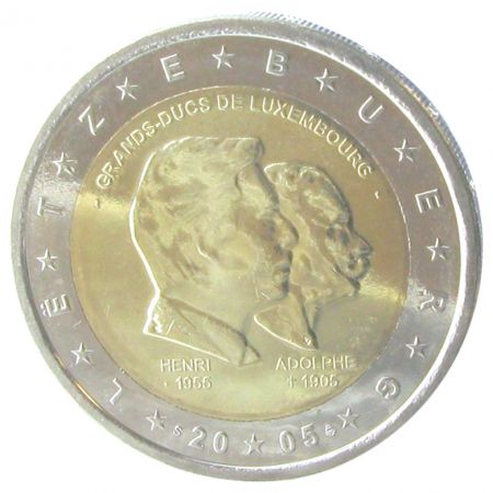 Luxembourg 2 Euros Commémo. LUXEMBOURG 2005 - Grands-Ducs Henri et Adolphe