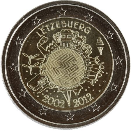 Luxembourg 2 Euros Commémo. LUXEMBOURG 2012 -  10 ans de l\'Euro