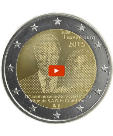 Luxembourg 2 Euros Commémo. LUXEMBOURG 2015 - Grand-Duc Henri