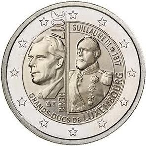 Luxembourg 2 Euros Commémo. LUXEMBOURG 2017 - 200 ans Guillaume III