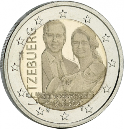 Luxembourg 2 EUROS COMMÉMO LUXEMBOURG 2020 - Naissance du Prince Charles Version Hologramme