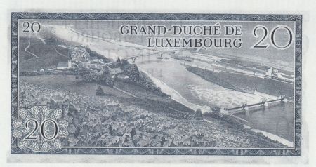Luxembourg 20 Francs Grand Duc Jean - Paysage - 07-03-1966