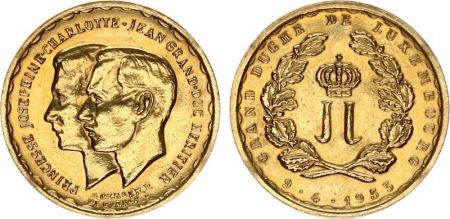 Luxembourg 20 Francs Mariage Joséphine et Jean - 1953 - Or