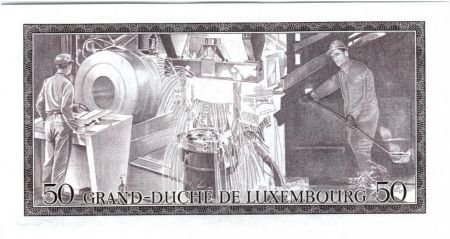 Luxembourg 50 Francs Grand Duc Jean - Usine - 1972