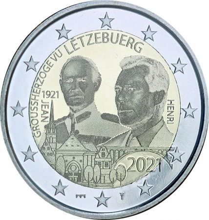 Luxembourg Coffret BU Euro LUXEMBOURG 2021 - Rumelange - Type 2 - 100 ans du Prince Jean