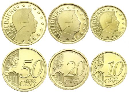 Luxembourg Lot 10 - 20 et 50 Centimes  - 2018 - Frappe BE