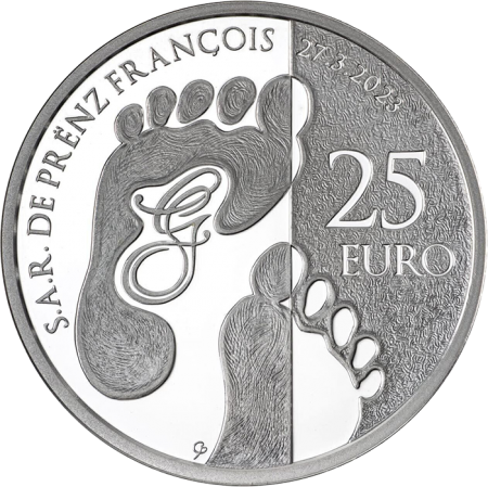 Luxembourg Naissance du prince François - 25 euros 2023