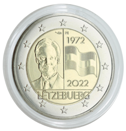 Luxembourg Pièce 2 Euros Commémo. BU Coincard LUXEMBOURG 2022 - 50 ans du Drapeau du Luxembourg