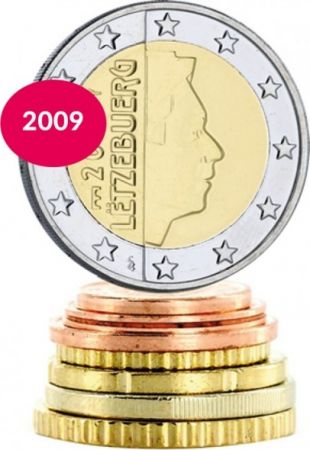 Luxembourg Série 8 monnaies de 1 cent à 2 euros - 2009