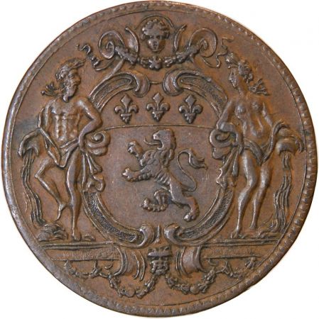 LYON  CONSULAT DE LYON  Les 4 Echevins - JETON Bronze 1721