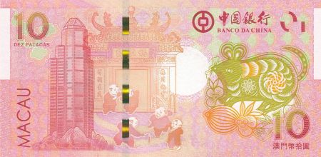 Macao 10 Patacas Année du Rat - Banco da China - 2020 - Neuf