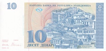 Macédoine 10 Denari - Village de Krushevo - Monument 1993 - P.9