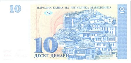 Macédoine 10 Denari 1993 - Village de Krushevo, Monument