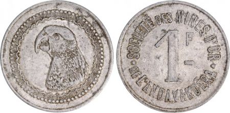 Madagascar 1 Franc, Perroquet - Mines d\'Or d\'Andavakoera - 1920