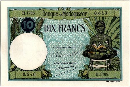 Madagascar 10 Francs Type 1926  - ND(1948-57) - Série H.1768