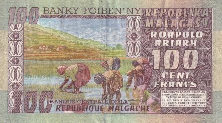 Madagascar 100 Ariary - Malgache - Agricultrices - 1974 - Série A 53 - TTB+ - P.63